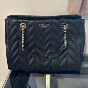 Black quilted Kate spade purse